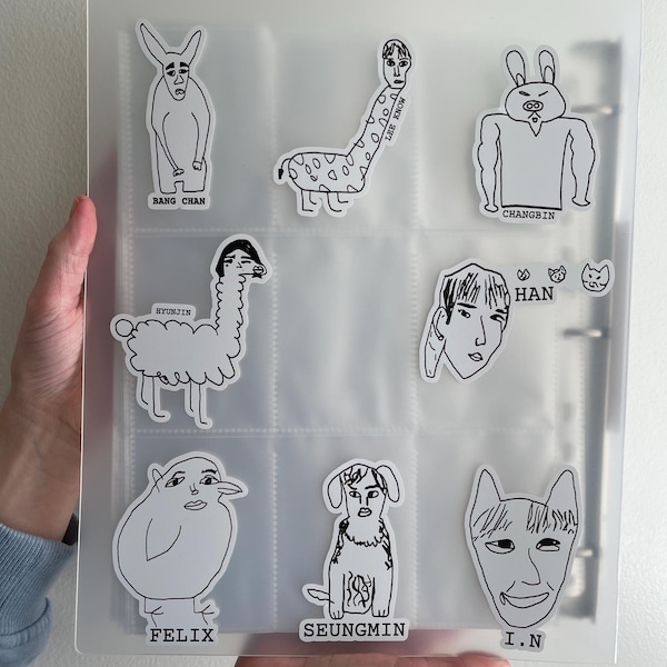 Stray Kids Lee Know Member Doodle Stickers (4”x4”)