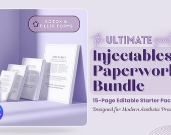 Injectables Paperwork Bundle: Med Spa Forms, Botox, Filler (Canva Templates)