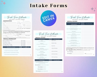 Editable Med Spa Intake Form: Patient History, Aesthetics (Instant Download)