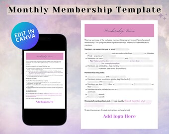 Med Spa Membership Template Beauty Program Sales Script - Customizable & Instant Download Editable Pre-made Agreement Aesthetics Contract