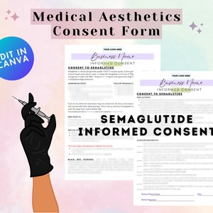 Editable Semaglutide Weight Loss Consent Form: Med Spa Template (Instant Download)