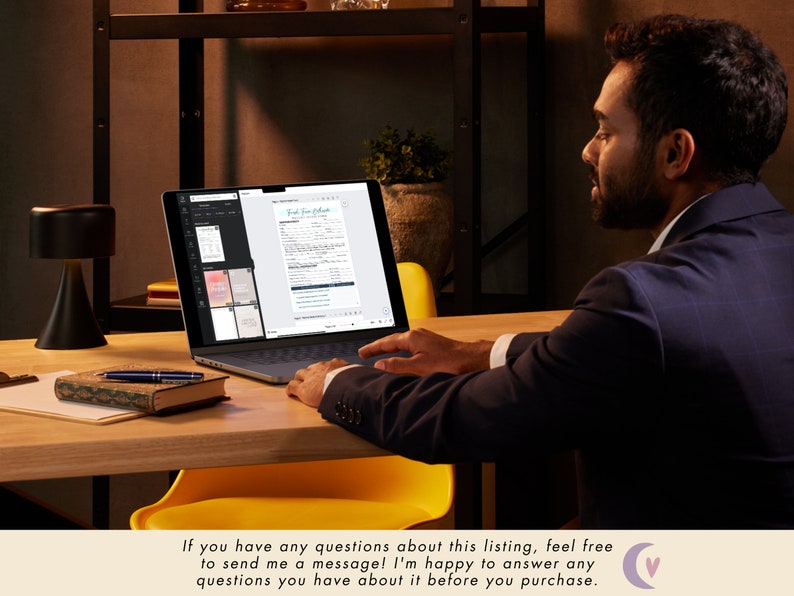 May include: A person is working on a laptop computer. The screen shows a document with the text "Thank You for Attending".