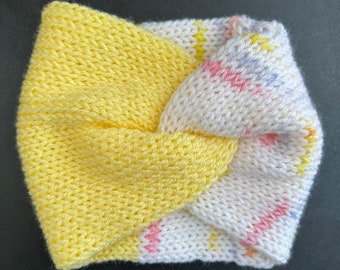 Yellow Glitter and Multicolor Headband