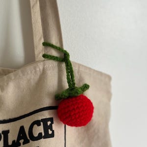 Crochet Tomato Bag Charm