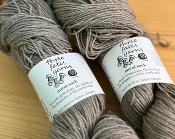 yakkety yak undyed - aurai fingering weight merino yak nylon sock yarn, dyed to order