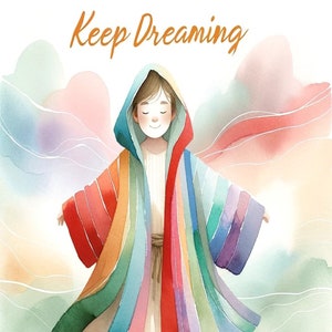 Joseph Coat of Many ColorsChristian Nursery Decor, Kids Bible Verse Wall Arts, Scripture Print, Nursery, , 5x7