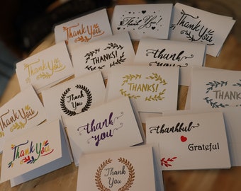 Cartes de remerciement peintes à la main