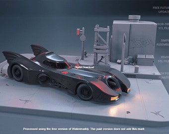 Batmobile 1989 STL, Batmobile 3D Model, Batmobile 3D Print Files