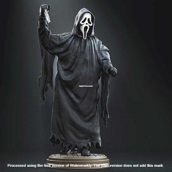 Scream Ghostface STL, Scream Ghostface 3D Model, Scream Ghostface 3D Print Files