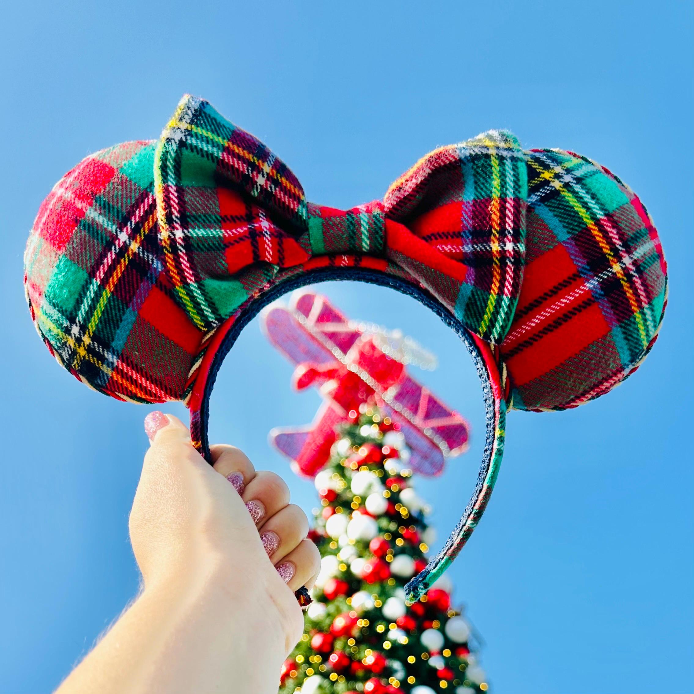 Red Plaid Minnie Ears - Etsy display picture 1
