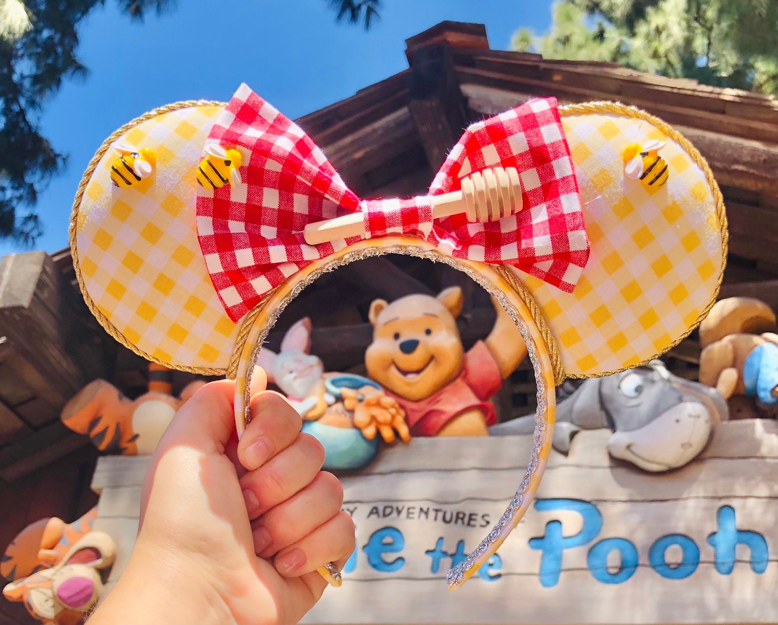 Springtime Picnic Winnie the Pooh Inspired Minnie Ears