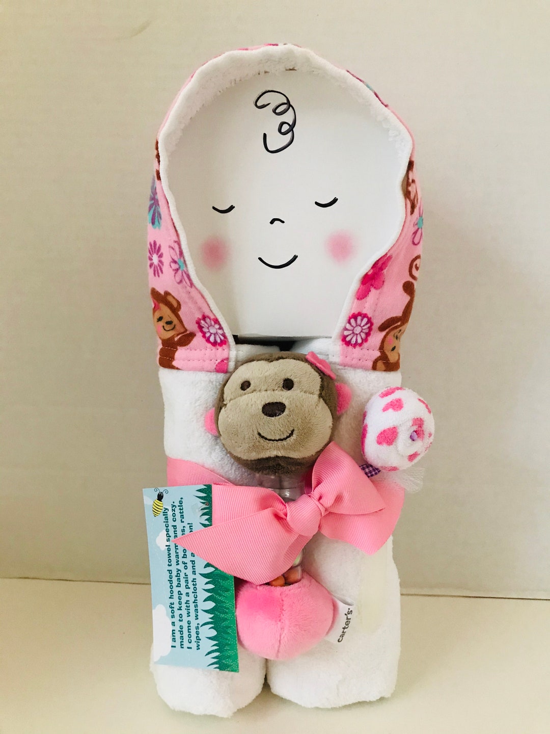 Baby Hooded Towel, Bath Towel Gift Set, Baby Shower Gift, Newborn Bath