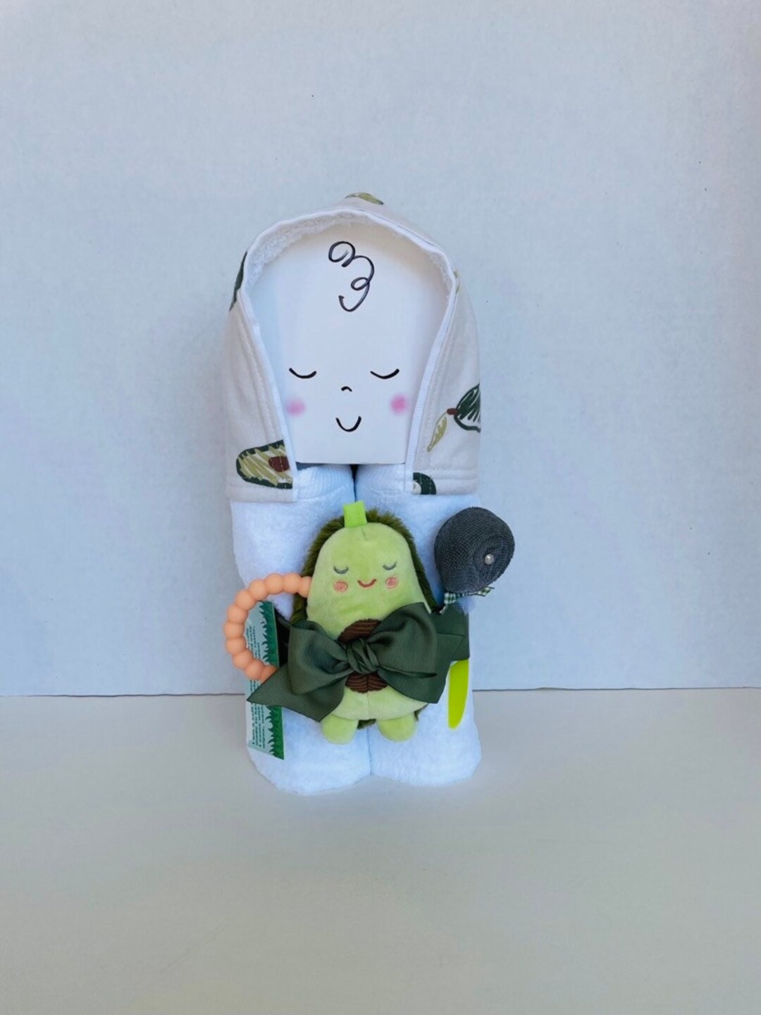 Baby Hooded Bath Towel, Baby Shower Gift Set, Newborn Towel Set