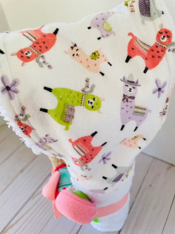 Llama Baby Towel Flannel Baby Towel Newborn Towel Set Hooded