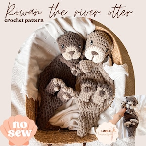 Haakpatroon Rowan the River Otter | GEEN NAAIEN-haakpatroon | gehaakte knuffelbeer | haken | amigurumi | gehaakte otter | otterpatroon: