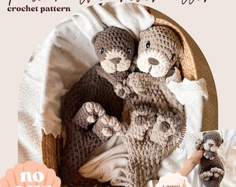 Rowan the River Otter crochet pattern | NO SEW crochet pattern | crochet snuggler | crochet | amigurumi | crochet otter | otter pattern