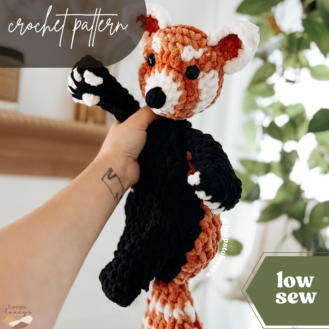 Rory the Red Panda | LOW SEW Crochet Pattern | Crochet Lovey | Red ...