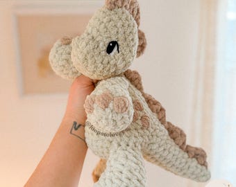 Dax Dinosaur Plushie crochet pattern | NO SEW crochet pattern | crochet dino | amigurumi | crochet dinosaur pattern | crochet pattern