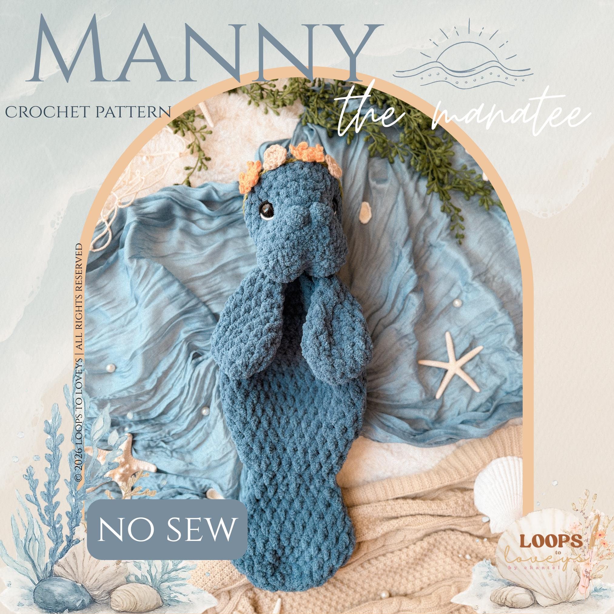 30 Manatee Crochet Patterns: Adorable Sea Cow Designs for Every Skill Level 30 Manny the Manatee crochet pattern crochet pattern ocean