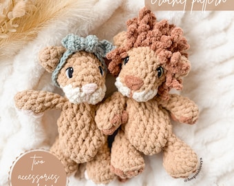 Lucas Lion crochet pattern | NO SEW crochet pattern | crochet lion snuggler | amigurumi | Lion crochet pattern | cute crochet pattern