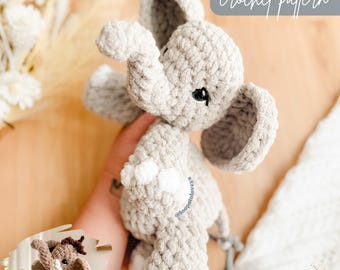 Easton Elephant plushie crochet pattern | NO SEW crochet pattern | crochet elephant | amigurumi | crochet pattern | cute crochet pattern