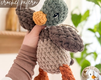 Drake Duck crochet pattern | NO SEW crochet pattern | crochet duck | amigurumi | crochet pattern | cute crochet pattern