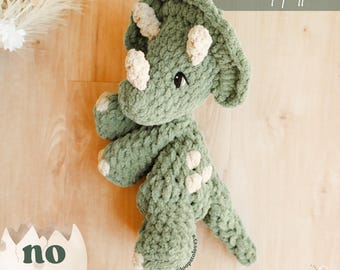 Theo Triceratops crochet pattern | NO SEW crochet pattern | crochet dino | amigurumi | crochet dinosaur pattern | crochet pattern
