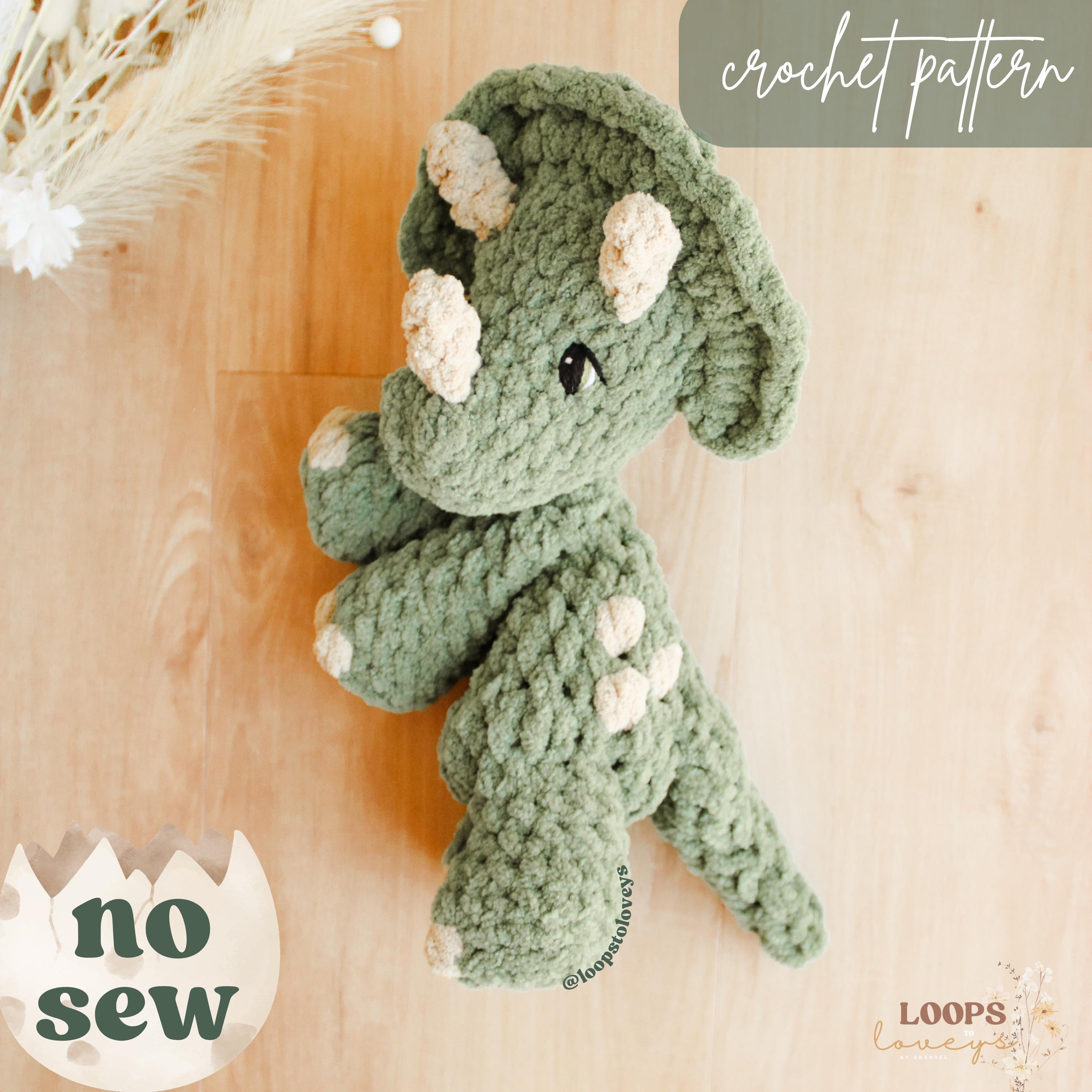 39 Triceratops Crochet Patterns for Dino Lovers, Nursery Decor, and Handmade Gifts 14 Theo Triceratops crochet pattern crochet pattern crochet