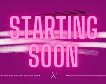 Pink Neon Scribble - Twitch Stream Screen Overlay Set (Animated)