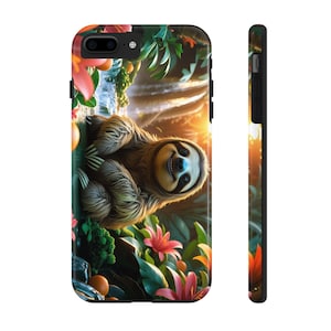 Sloth-Themed Tough Phone Case - Cute Sloth Design for Nature Lovers, Unique Gift for Birthdays, Nature Enthusiasts, Eco-Friendly