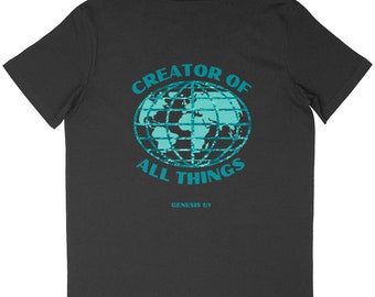 T-Shirt Chrétien Creator of all thing Noir - Tenue Chrétienne, pour Aller à l'Église