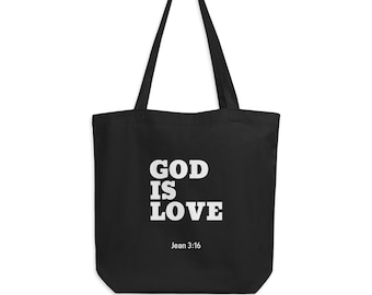 Tote Bag - God is Love - Idéal pour Offrir un Cadeaux