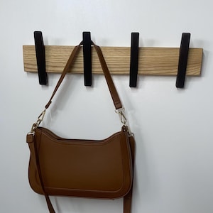 Industrielle, zweifarbige Haken aus Eschenholz, moderner Kleiderbügel, minimalistischer, robuster Kleiderhaken