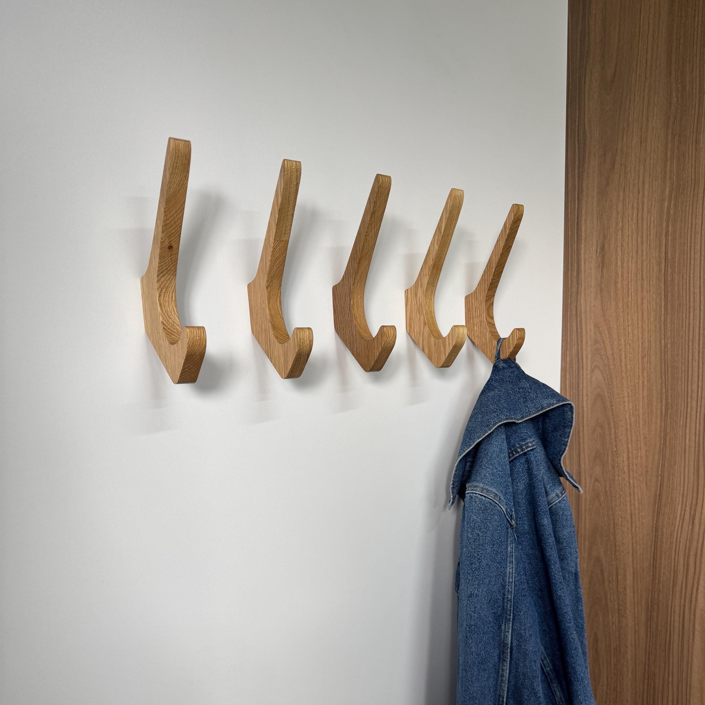 Solid Ash Wood Hook, Heavy Duty Wall Hook, Handmade Ash Hook