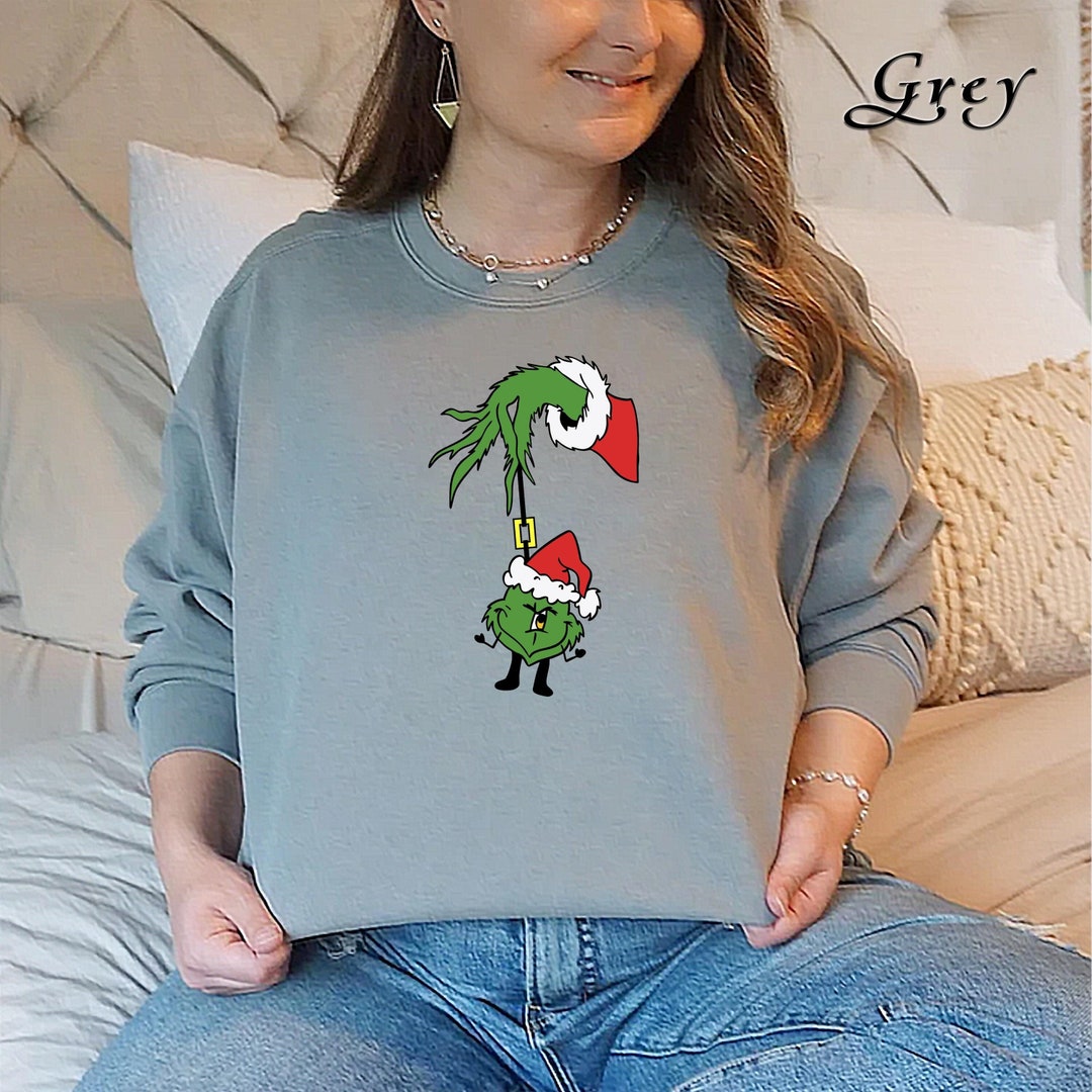 Grinch Hand Christmas Sweatshirt, Grinch Lover Sweat, Christmas Gift ...