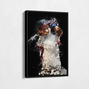 Austin Riley Wall Art - Atlanta Braves Superstar Canvas Print, Sports Decor for Home & Man Cave, Framed Poster Gift