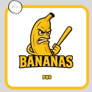 Bananas Png, Bananas lovers Baseball PNG  , Funny Bananas lovers Baseball Png, Sublimation Design, Printable Shirt Apparel