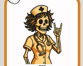 Skelettsjuksköterska png, Sjuksköterskerock png, Rocking the Nurse Life png, Sjuksköterskalivsläge png, Sjuksköterska png, Kvinnligt skelett png, Skelett png