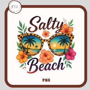 Playa Salada Png, Diseño de Sublimación, Flores Tropicales Png, Verano Colorido Png, Moda Png, Diseño de Camiseta, Descarga Digital Png