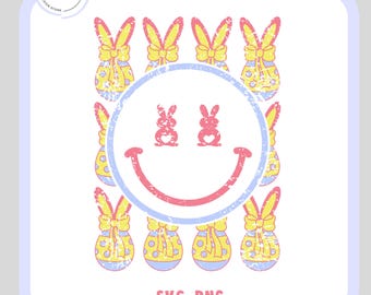 Easter Happy Face PNG - SVG, Cute Easter, Trendy Easter,Easter Png, Happy Easter, Easter Vibes, Easter Sublimation, Trendy Svg