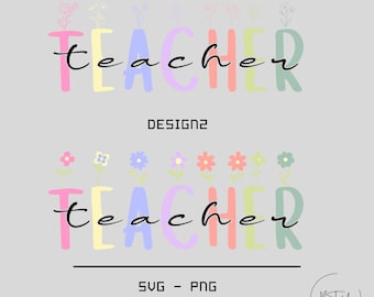 Profesor Retro (PNG-SVG), Diseño de Sublimación para Profesores, Profesor Flor (PNG), Enséñales, Ámalos, Míralos Crecer, Agradecimiento al Profesor (PNG-SVG)