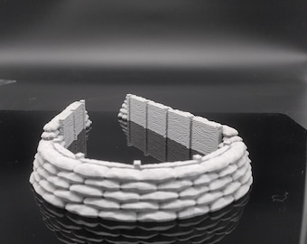 Sandbag barricades wargaming scatter terrain - Sci-Fi grimdark terrain | Trench Warfare Zone