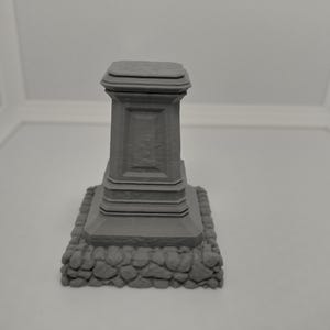 Stone pillar / pedestal for miniature games | 3D printed | scatter terrain