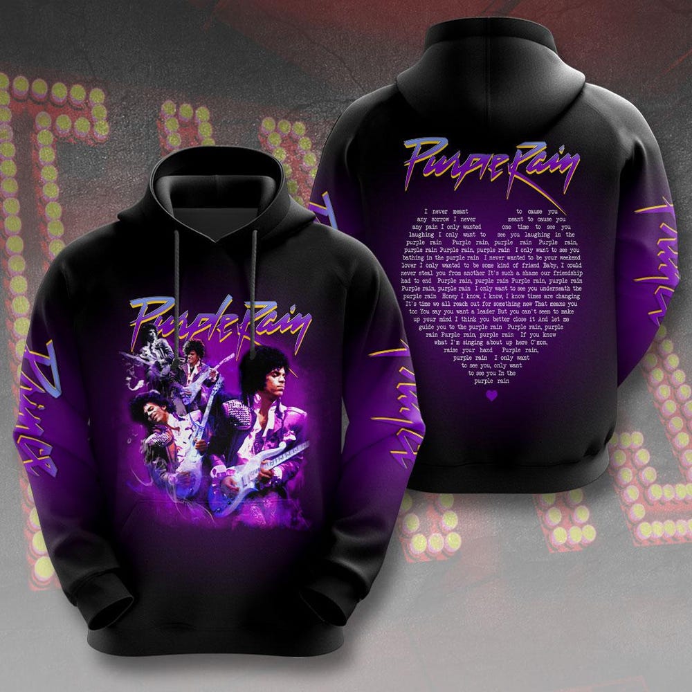 Prince Music Shirt, Purple Rain T Shirt, Prince Singer Hoodies For Men Women, Prince Purple Music Sweatshirt, Tee Gift For Prince Fan New Hoodie