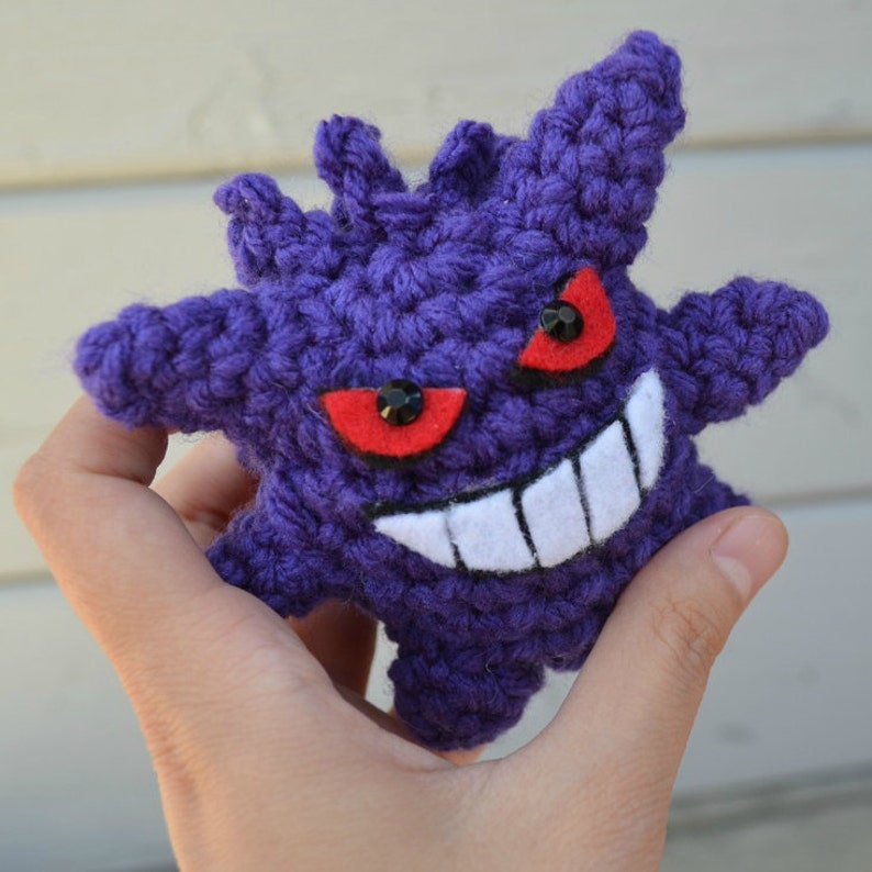 Gengar Pattern Amigurumi Pokemon Pattern crochet PDF Etsy