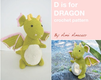 D is for Dragon Pattern Crochet Amigurumi PDF