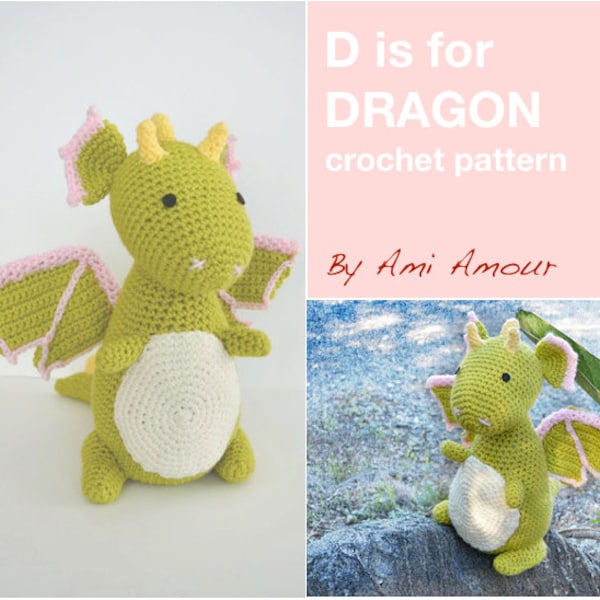 D is for Dragon Pattern Crochet Amigurumi PDF