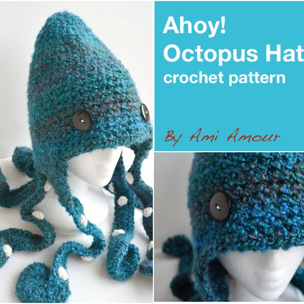 Ahoy Octopus Hat Pattern Crochet PDF