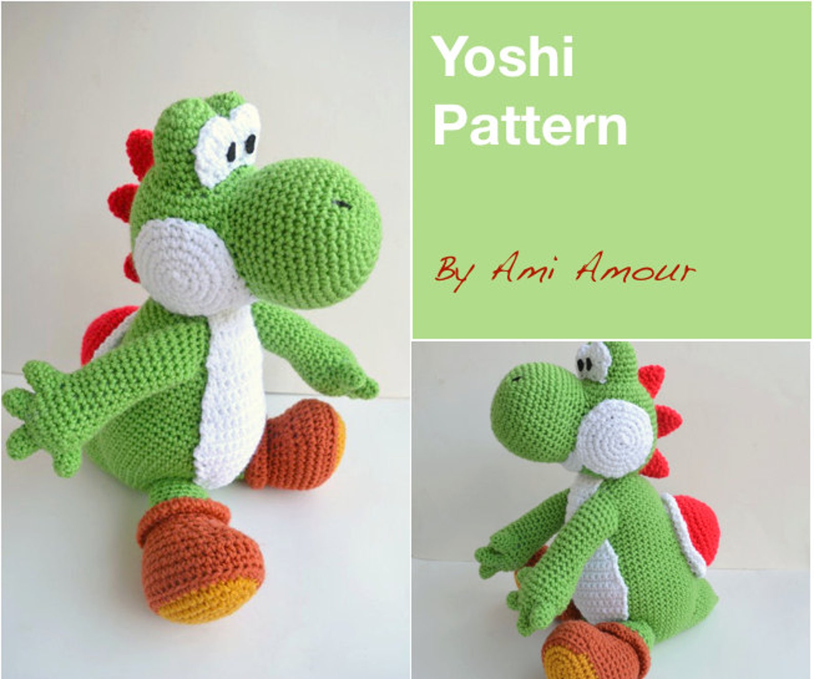 Yoshi Pattern Amigurumi Crochet PDF Etsy