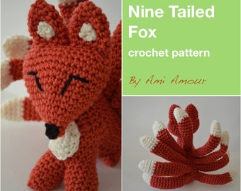 9 Tailed Fox crochet PDF pattern Kitsune Gumiho